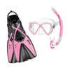 Mares AQUAZONE MASK/SNORK/FIN SET (JUNIOR) S (30/34, - UK 11.5/2) / PINK Mares Set X-One Pirate