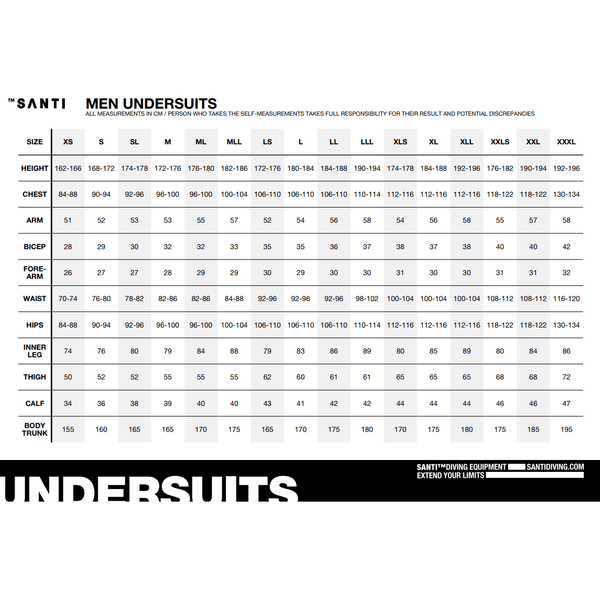 Santi Flex 190 Undersuit - Men - The ScubaDiving Gear Store