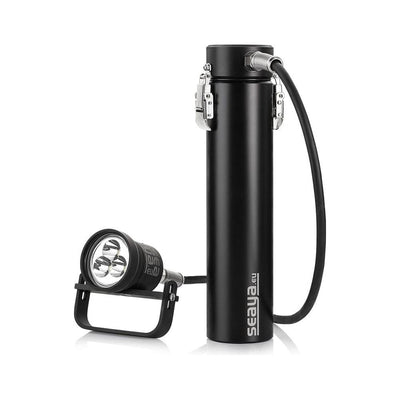 SeaYa LED 30W Narrow Spot with Umbilical Battery - The ScubaDiving Gear Store