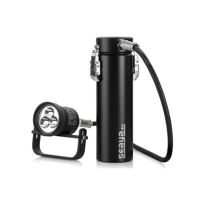 SeaYa LED 30W Narrow Spot with Umbilical Battery - The ScubaDiving Gear Store