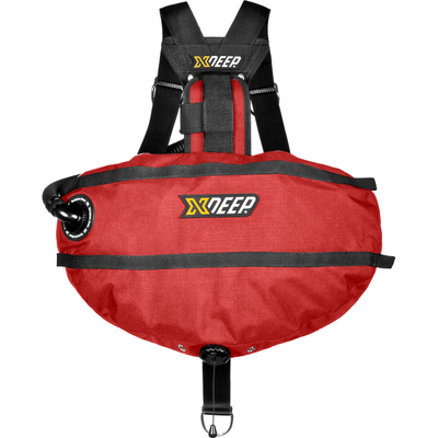 xDeep Sidemount System M - 4 x 1.5kg / Red xDeep -Stealth 2.0 Classic Sidemound System -with Redundant Bladder