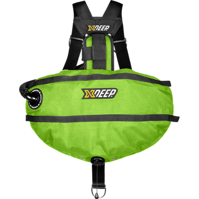 xDeep Sidemount System M - 4 x 1.5kg / Lime xDeep -Stealth 2.0 Classic Sidemound System -with Redundant Bladder